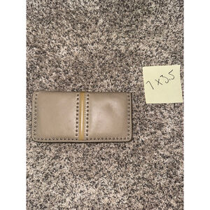 Women's Brighton Beige Tan Studded Leather Wallet One Size